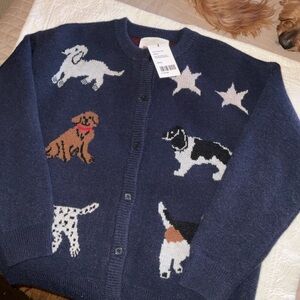 Navy Cardigan with Star Patterns